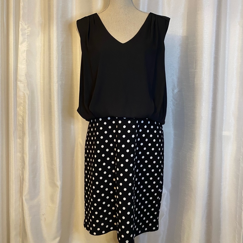 Two-fer Polka Dot Dress.